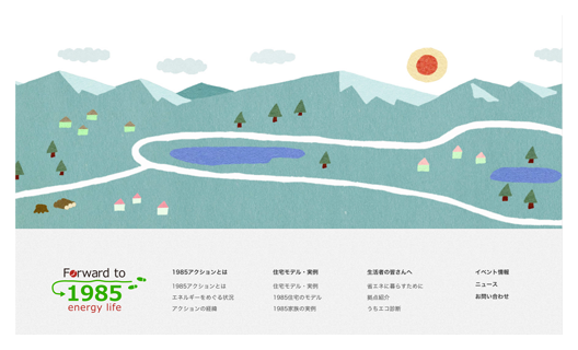 HP用イラスト(Forward to 1985 energy life)